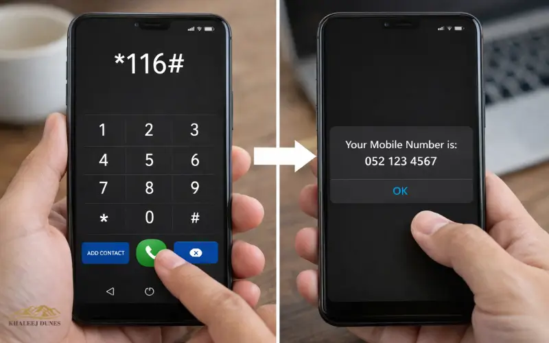 Checking mobile number via USSD code