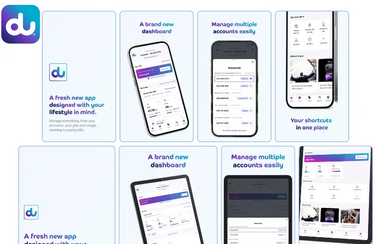 check du number using du mobile app