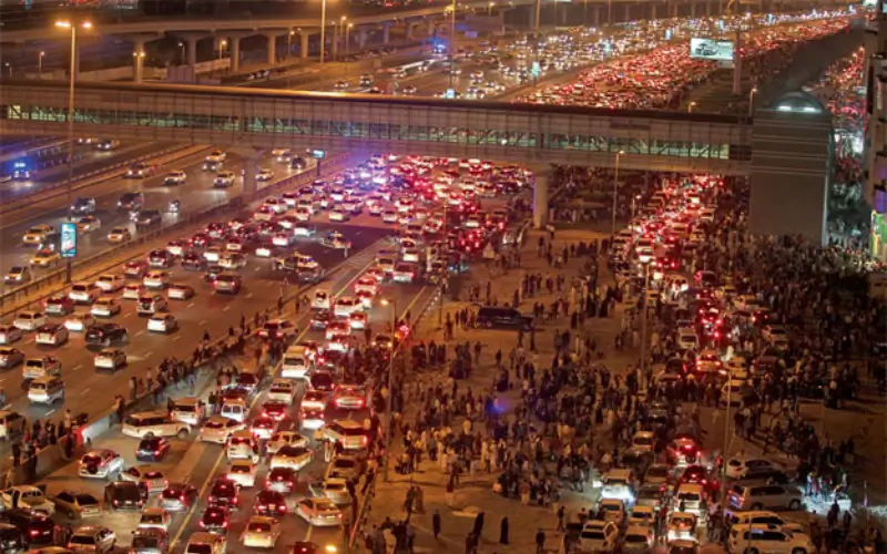 Downtown Dubai traffic