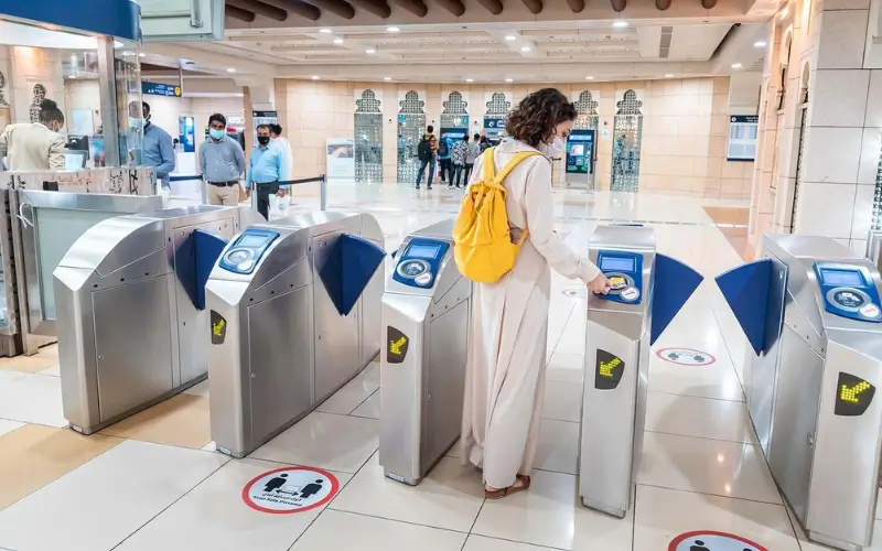 Dubai Metro ticket gate