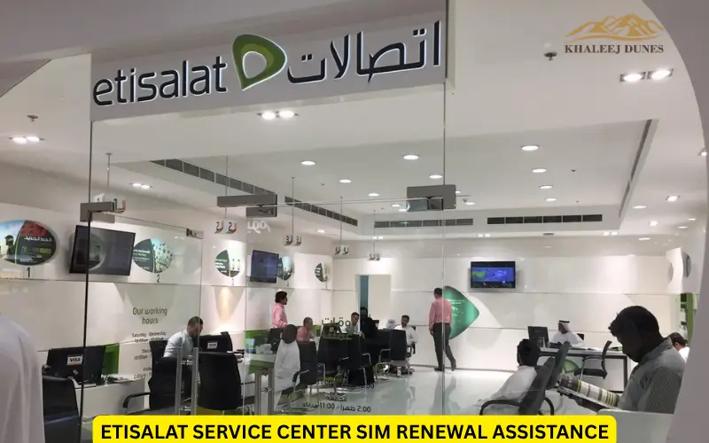 Etisalat service center SIM renewal assistance