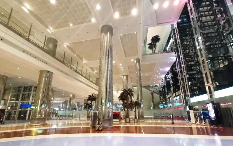 Dubai Airport Free Zone Metro Station 1 interior
