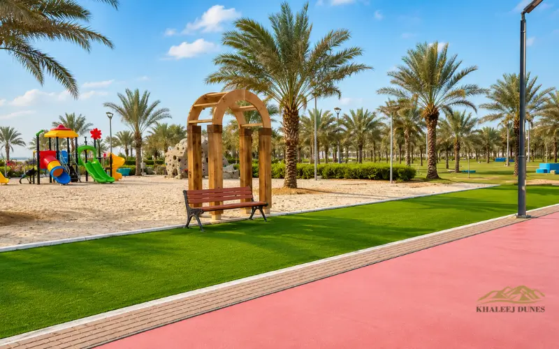 jogging and play area